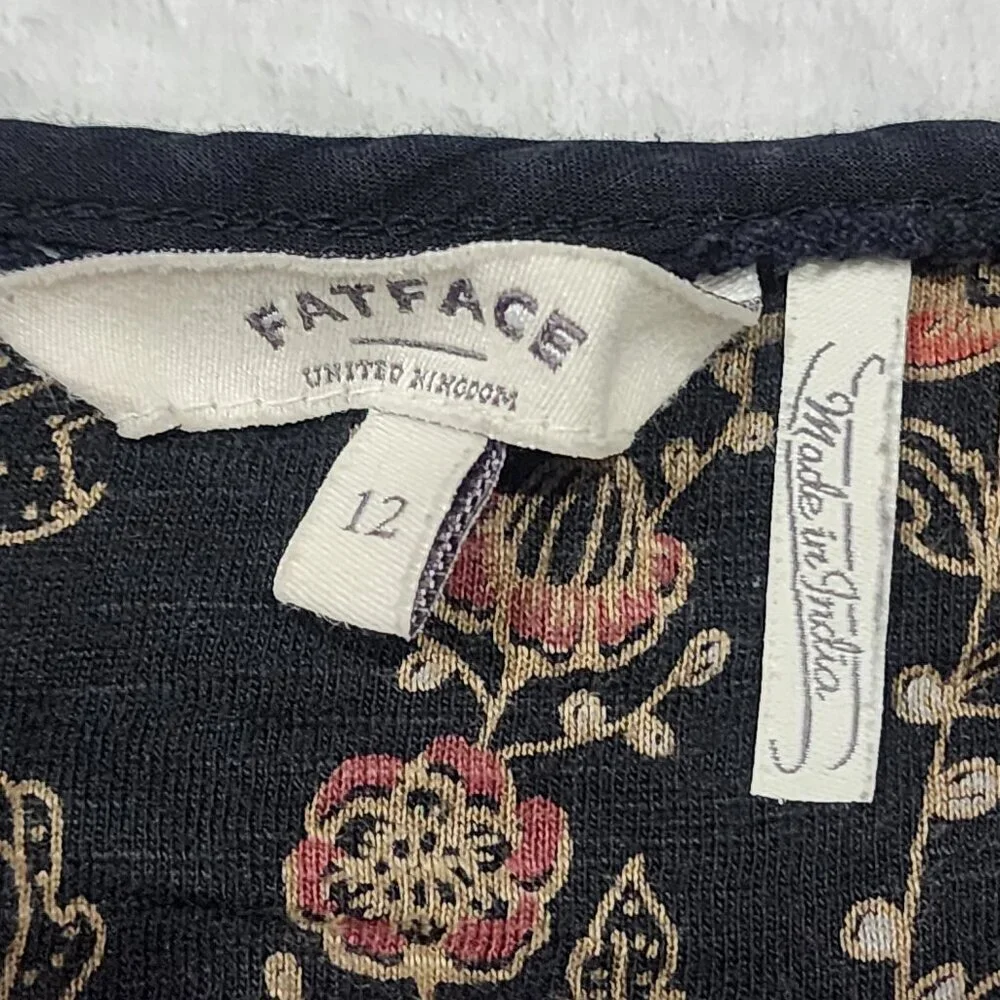 COPY - Women's Peasant Boho Fairycore US8 UK12* Cotton Fat Face Paisley Long Sl… - Picture 7 of 8